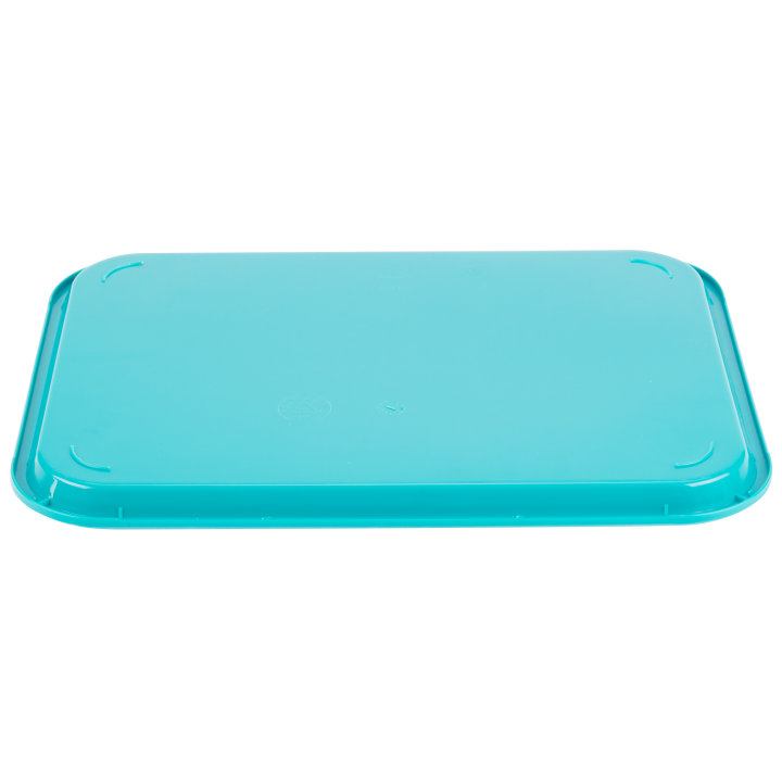 14" x 18" polypropylene fast-food tray in teal