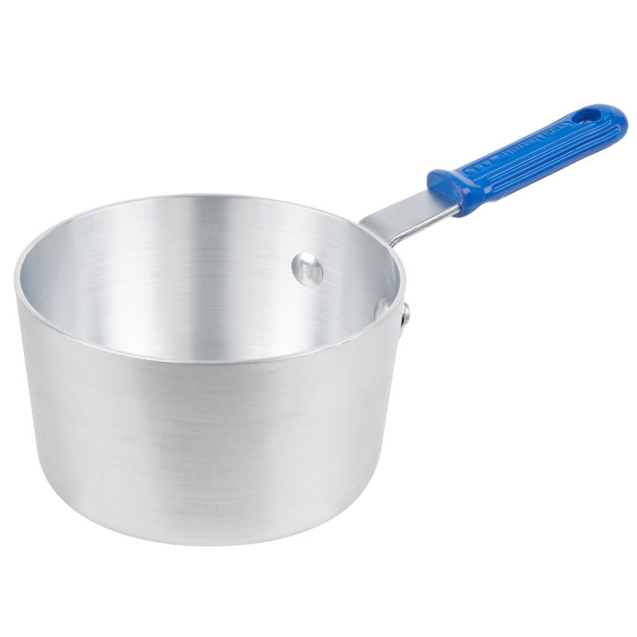 1 ½-quart Wear-Ever® tapered saucepan with natural finish and Cool Handle® rubber grip sleeve