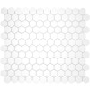 Skyline Black 1″ Hexagon Mosaic Matte