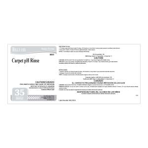 Label RTU Ars 835 Carpet Ph Rinse