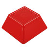 Medium square melamine cubic display bowl in red