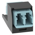 10 Gig® Mini-Com® Multimode LC Sr/Sr Duplex, Adapter, Aqua