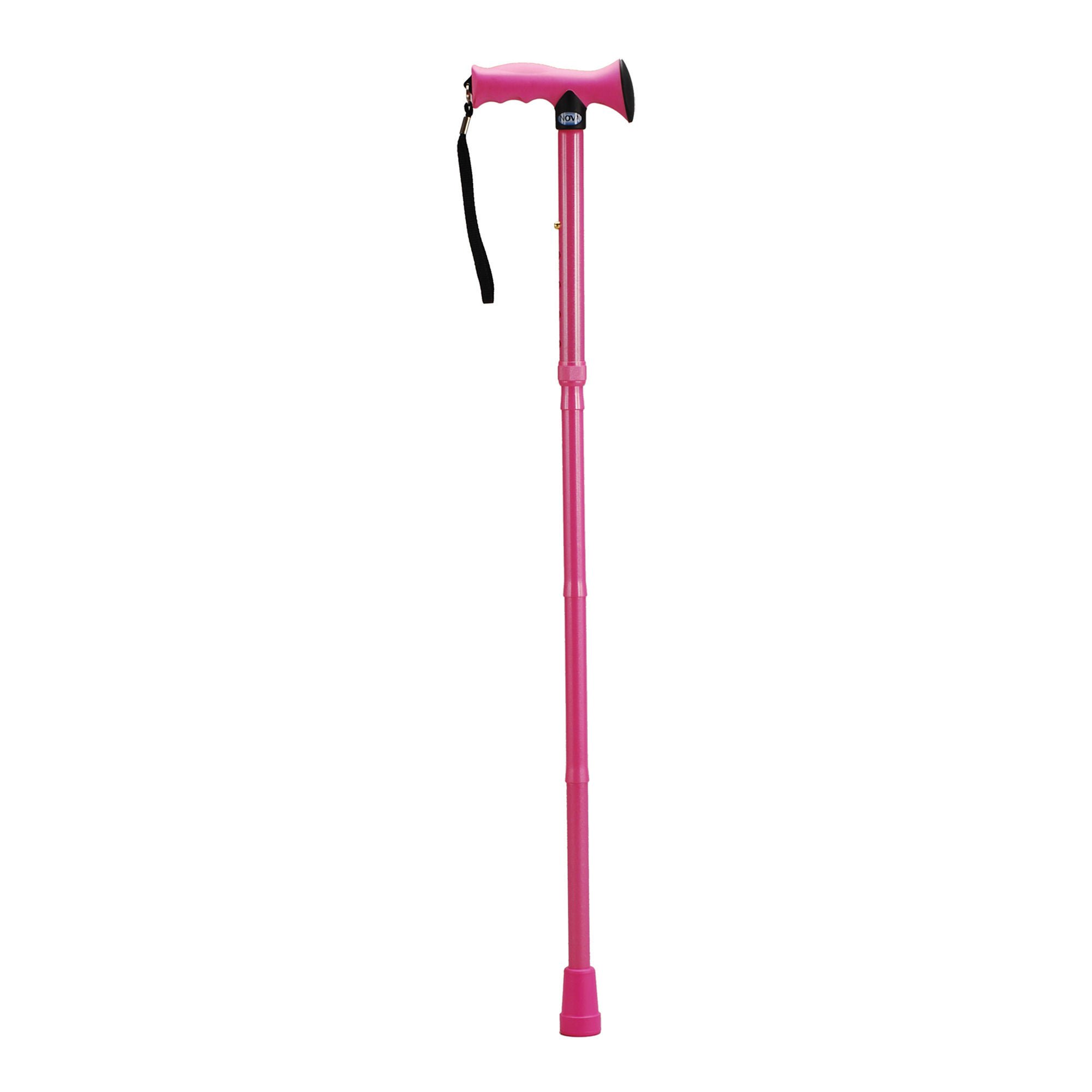 Nova Ortho-Med CANE, FOLDING SFT GRIP PNK