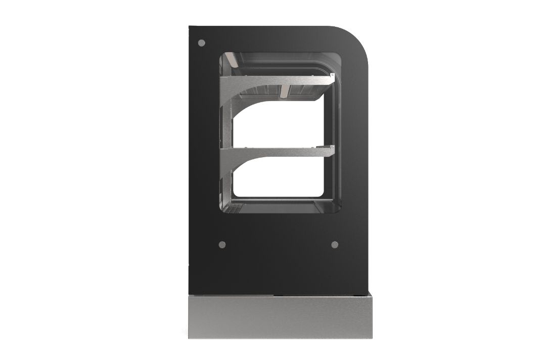 48-inch-wide 120-volt cubed-front countertop heated deli display case with rear access