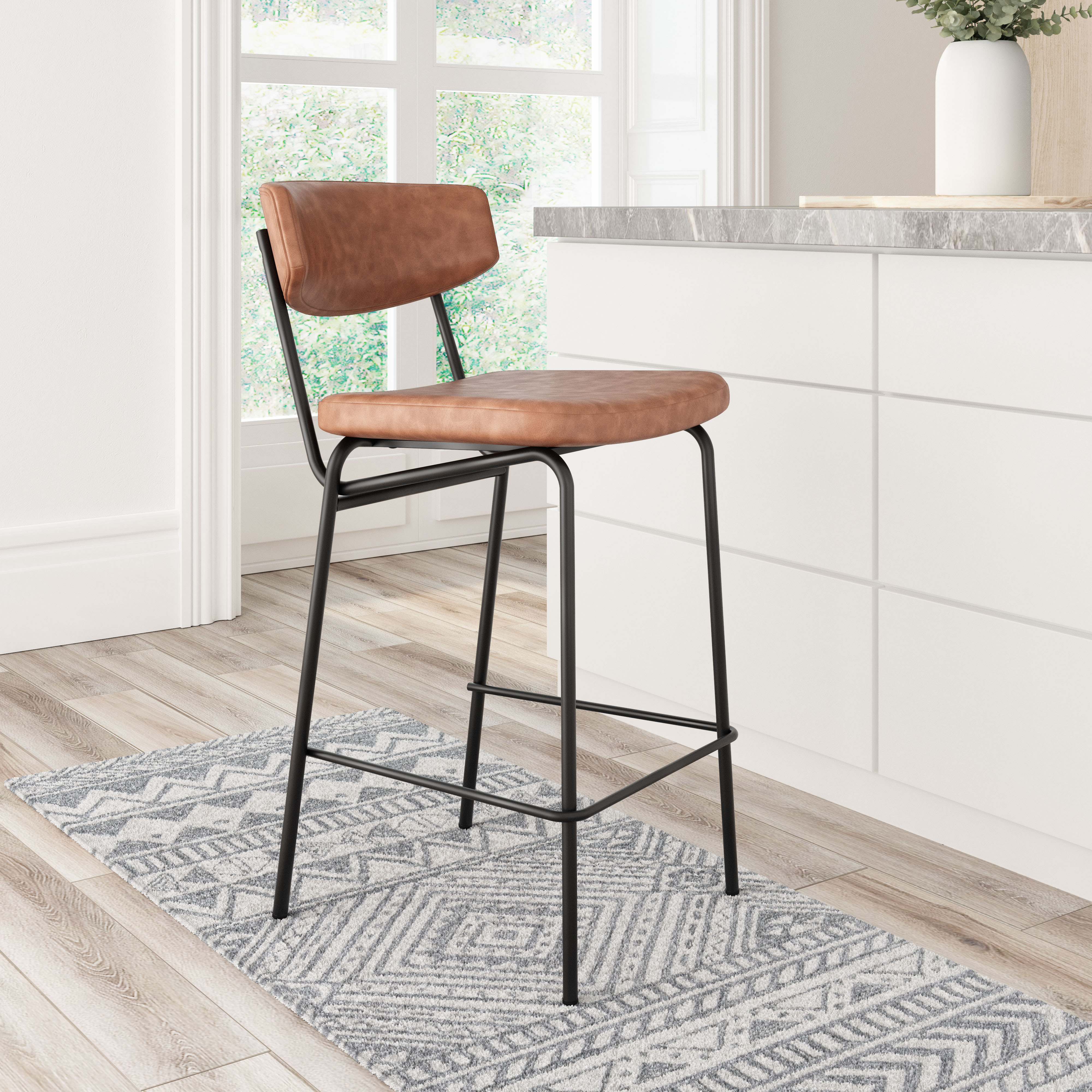 Charon Counter Stool (Set of 2) Vintage Brown product image