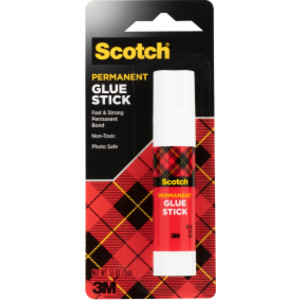 Permanent Glue Stick, White, .45 oz.