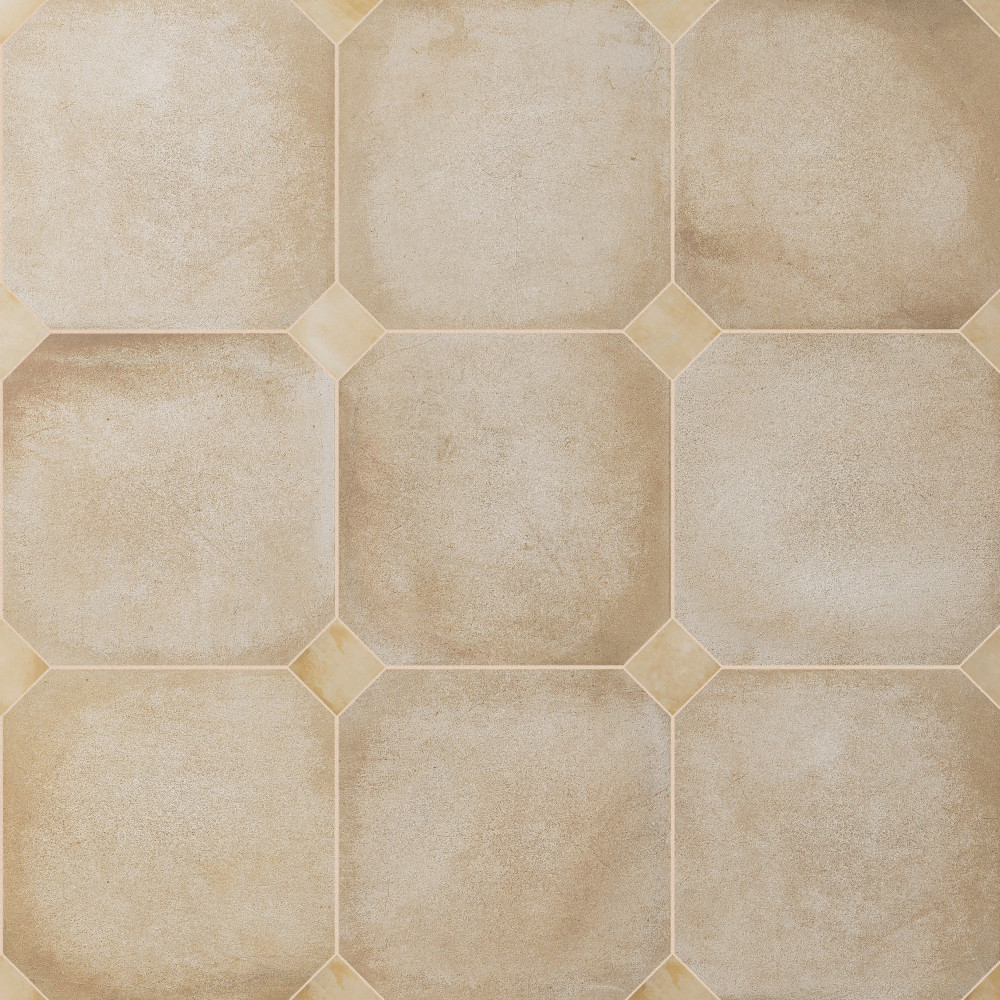 Laverton Octagon Beige 7-7/8 in. x 7-7/8 in. Porcelain Floor and Wall Tile