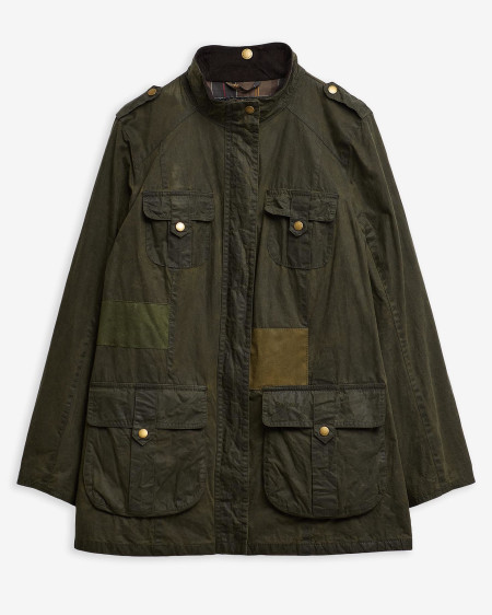 Barbour Re-Loved Defence Waxed Jacket - Size 18