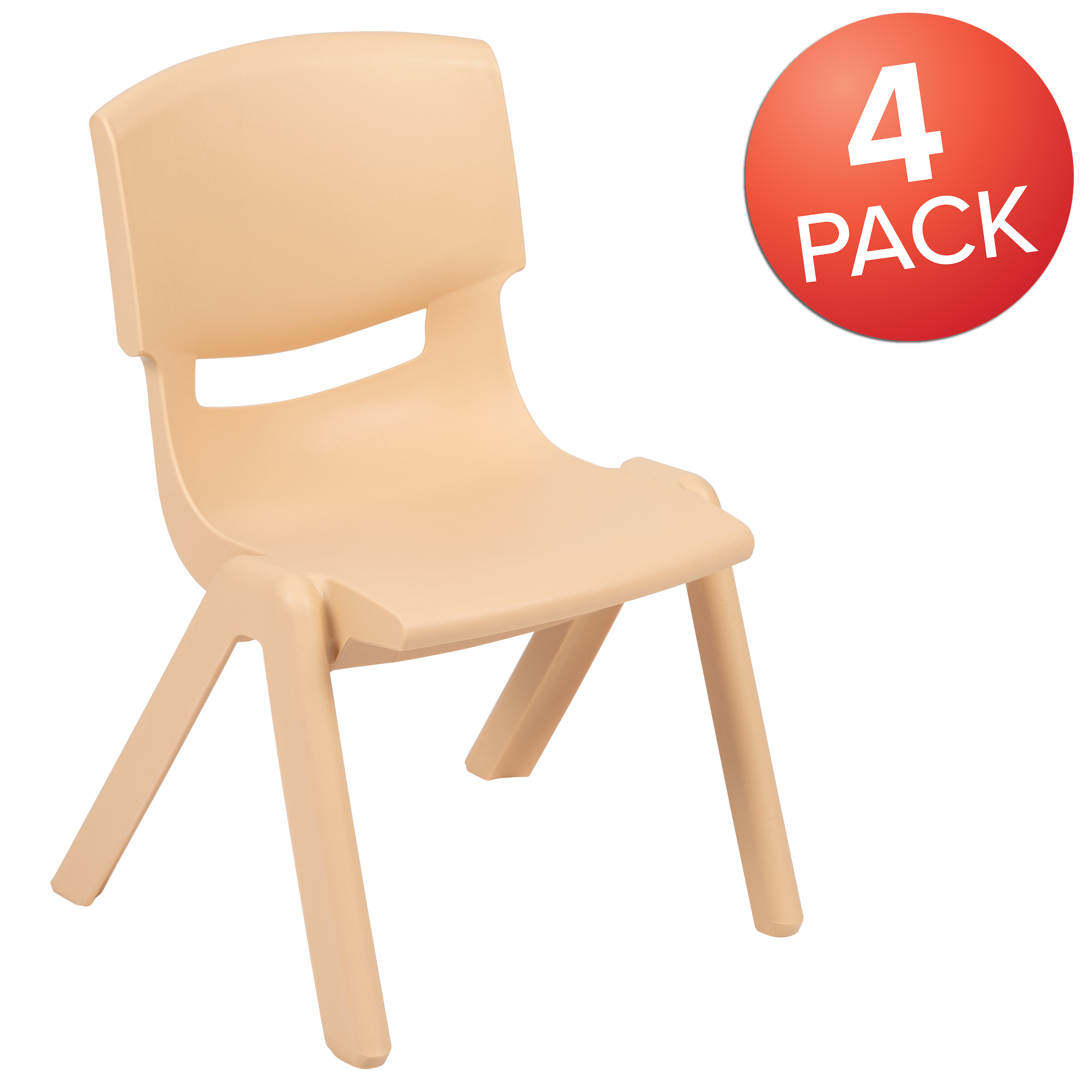 Pack de 4 sillas escolares apilables de plástico azul con asiento de 10,5" H, silla preescolar - Imagen 21 de 58
