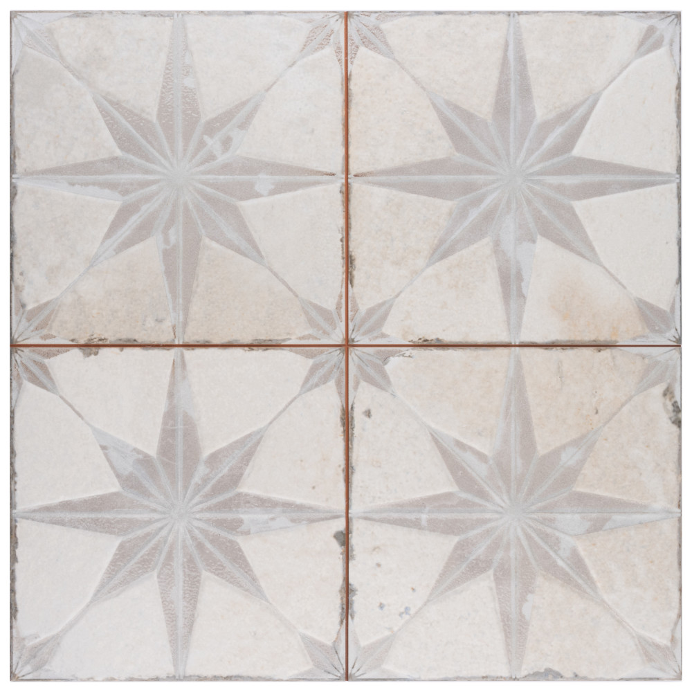 Kings Star Luxe White 17-5/8 in. x 17-5/8 in. Ceramic Floor and Wall Tile