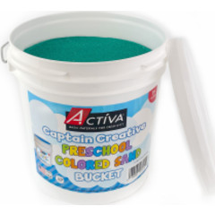 Preschool Colored Sand, Sand Art, Vivid Green, 12 lb Bucket