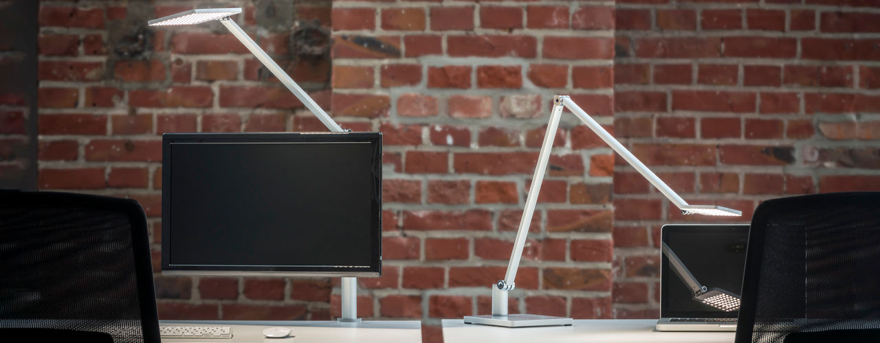 Place the light in the perfect location on a Novus column or on the desk top.