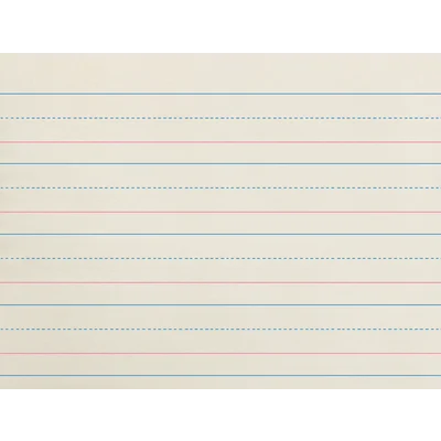 Zaner-Bloser  Newsprint Handwriting Paper, Dotted Midline, Grades Pre-K & K, 1-1/8 in x 9/16 in x 9/16 in 10-1/2