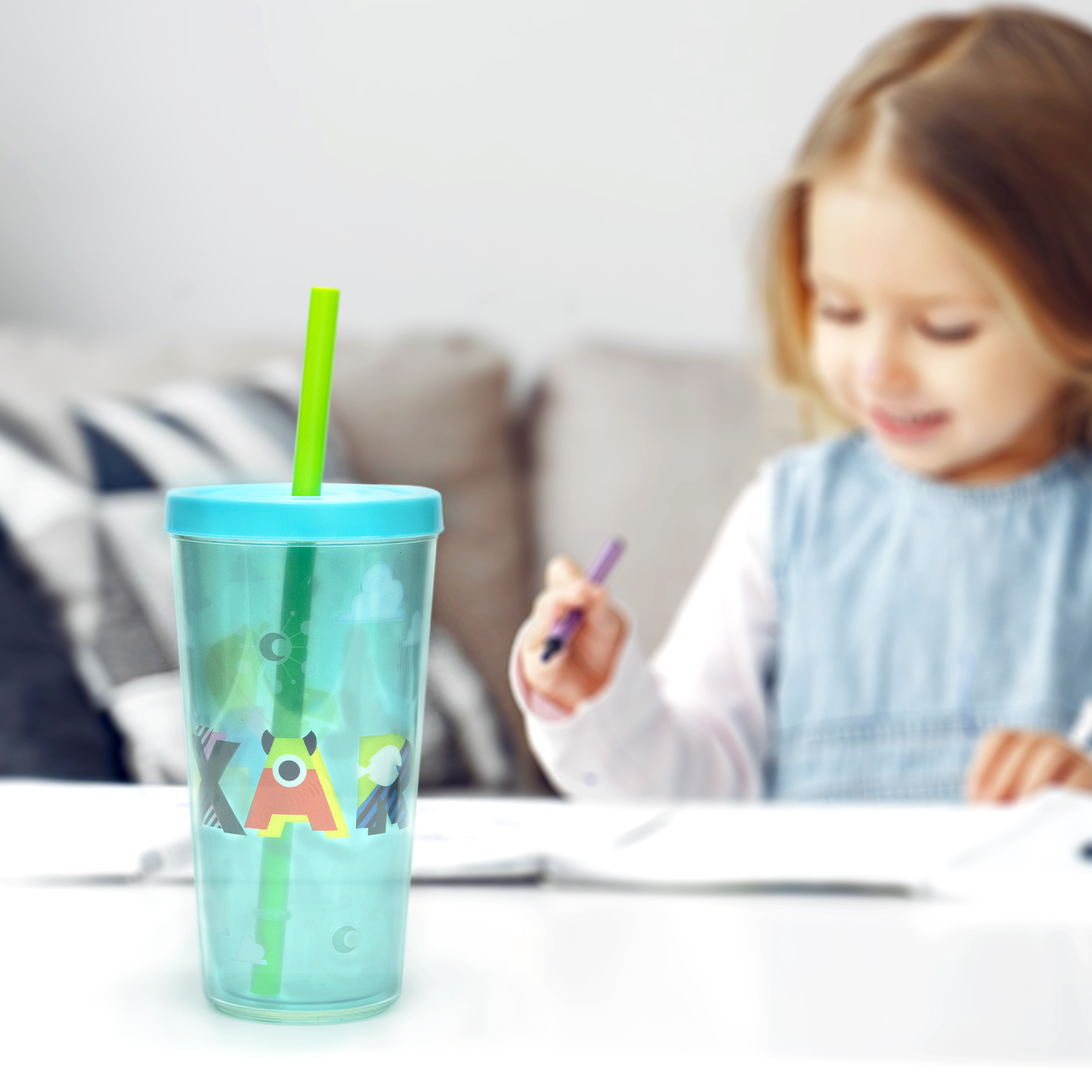 Disney and Pixar 16 ounce Insulated Plastic Tumbler with Straw, Pixar Friends slideshow image 6