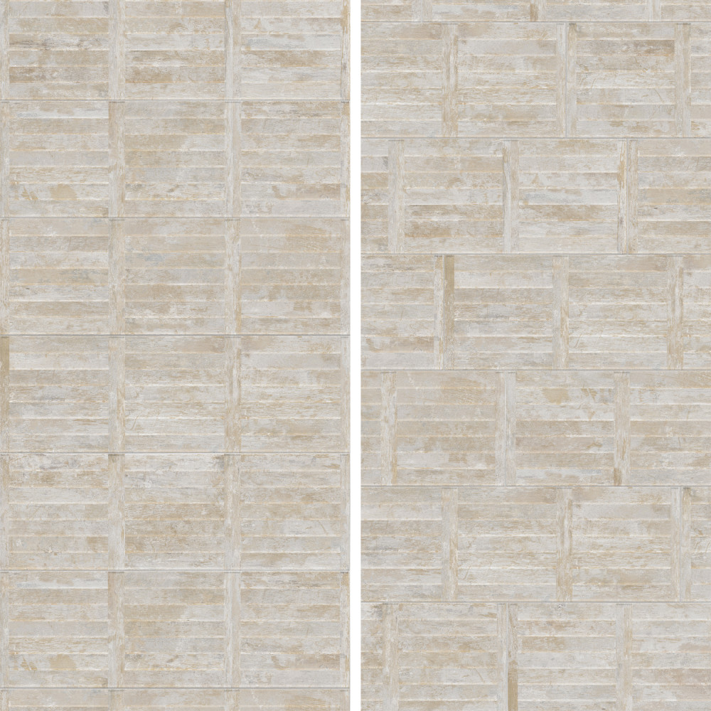 Habanera Decor Beige 11-7/8 in. x 35-1/2 in. Ceramic Wall Tile