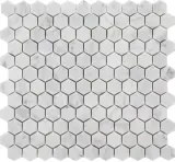 Frio White 1″ Hexagon Mosaic