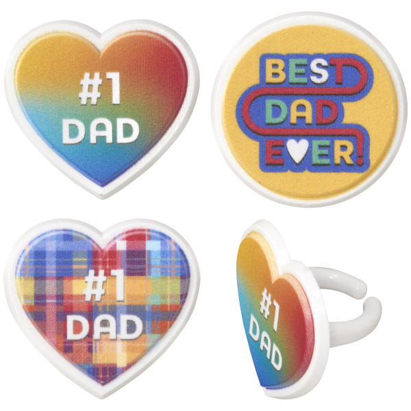 #1 Dad Assortment Cupcake Rings