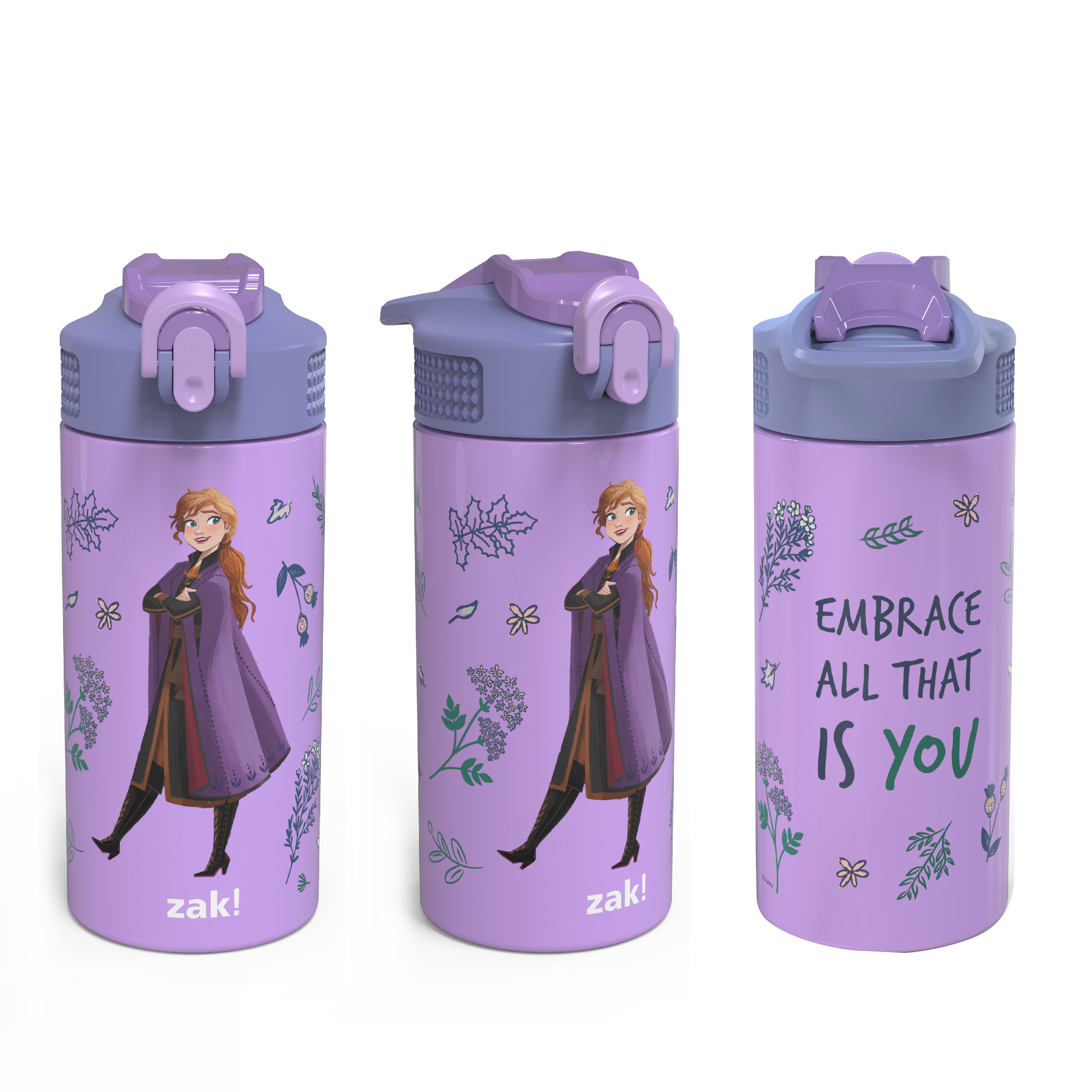 Disney Frozen 2 Movie 14 ounce Stainless Steel Vacuum Insulated Water Bottle, Princess Anna slideshow image 5