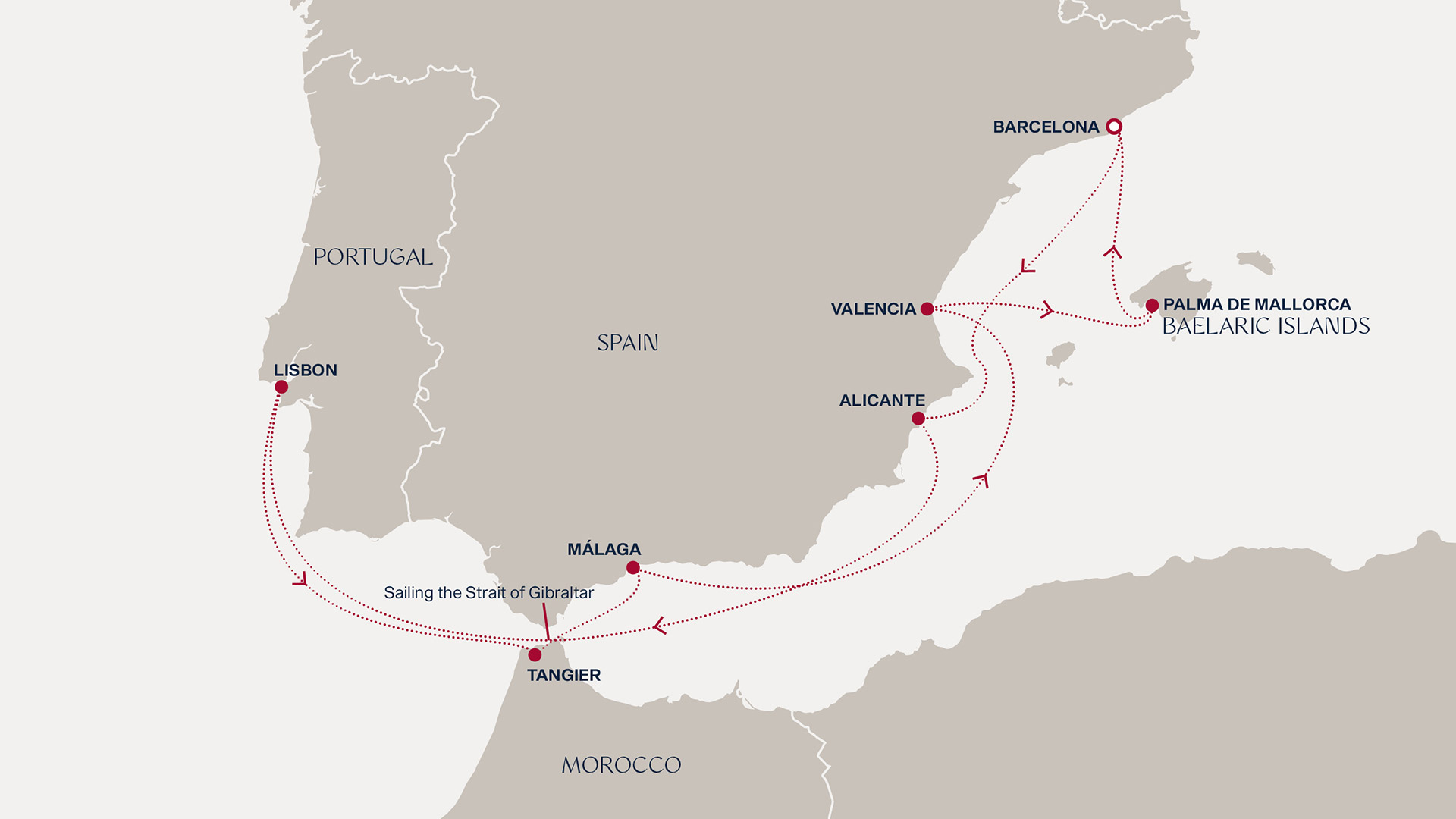 Itinerary map