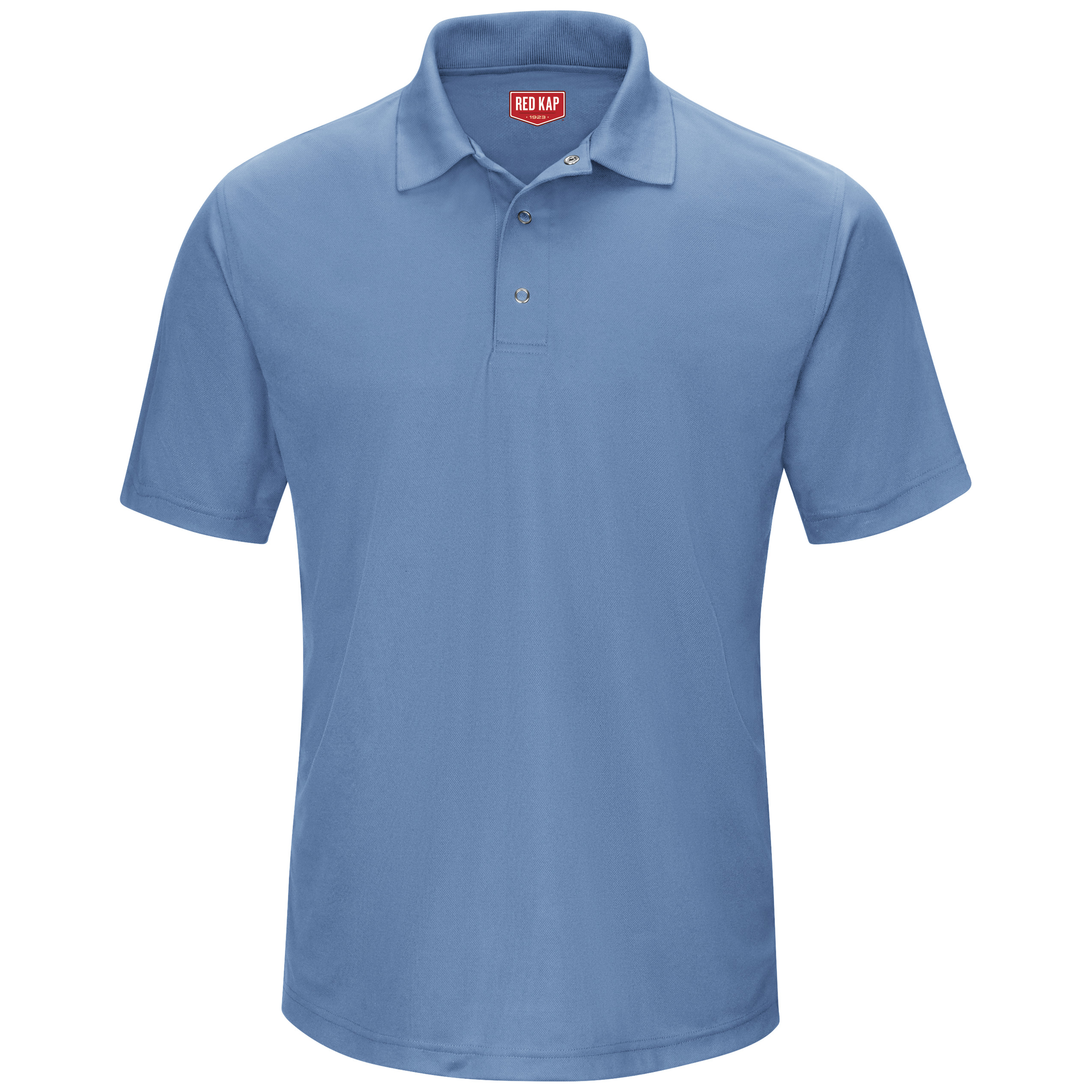 Men‘s Short Sleeve Performance Knit Gripper-Front Polo-Red Kap