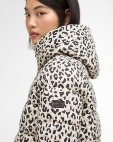 Piumino Olivios con stampa Jasmine Leopard Print