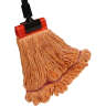 Hillyard, High Performance Blend Looped-End Wet Mop Head with 1.25" Headband, Large, Orange