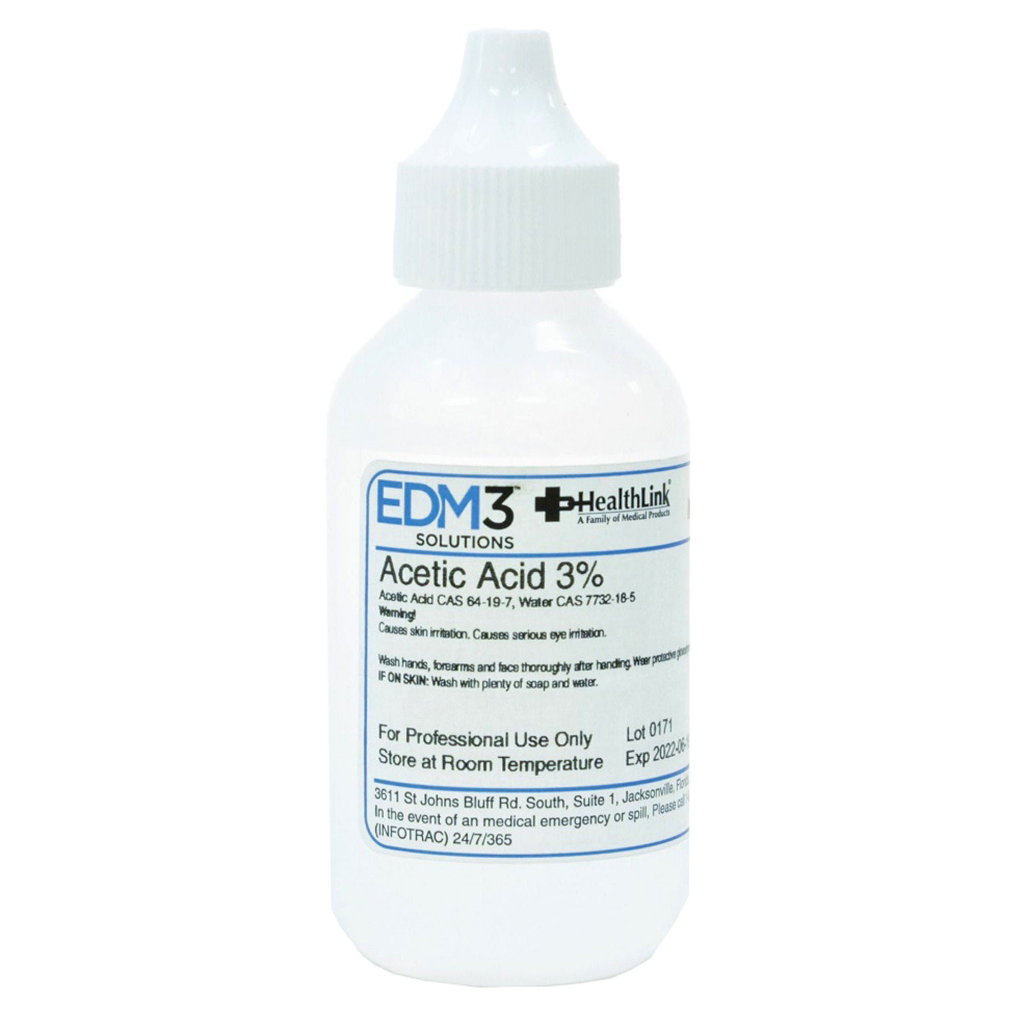 EDM 3 LLC STAIN, ACETIC ACID DROPPER BTL3% 2OZ BICINF