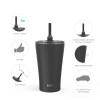 Alfalfa 20 ounce Vacuum Insulated Stainless Steel Tumbler, Charcoal slideshow image 9