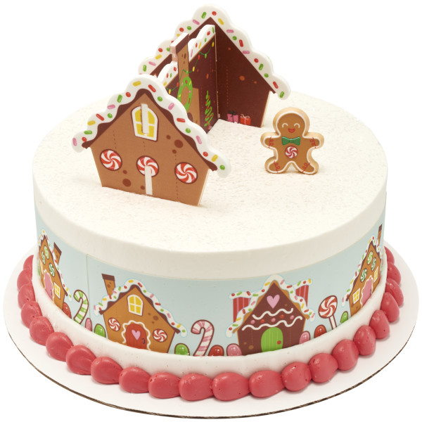 Gingerbread Village PhotoCake® Edible Image® Strips