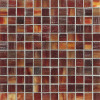 Tozen Marakkech Red 1×4 Herringbone Mosaic Silk