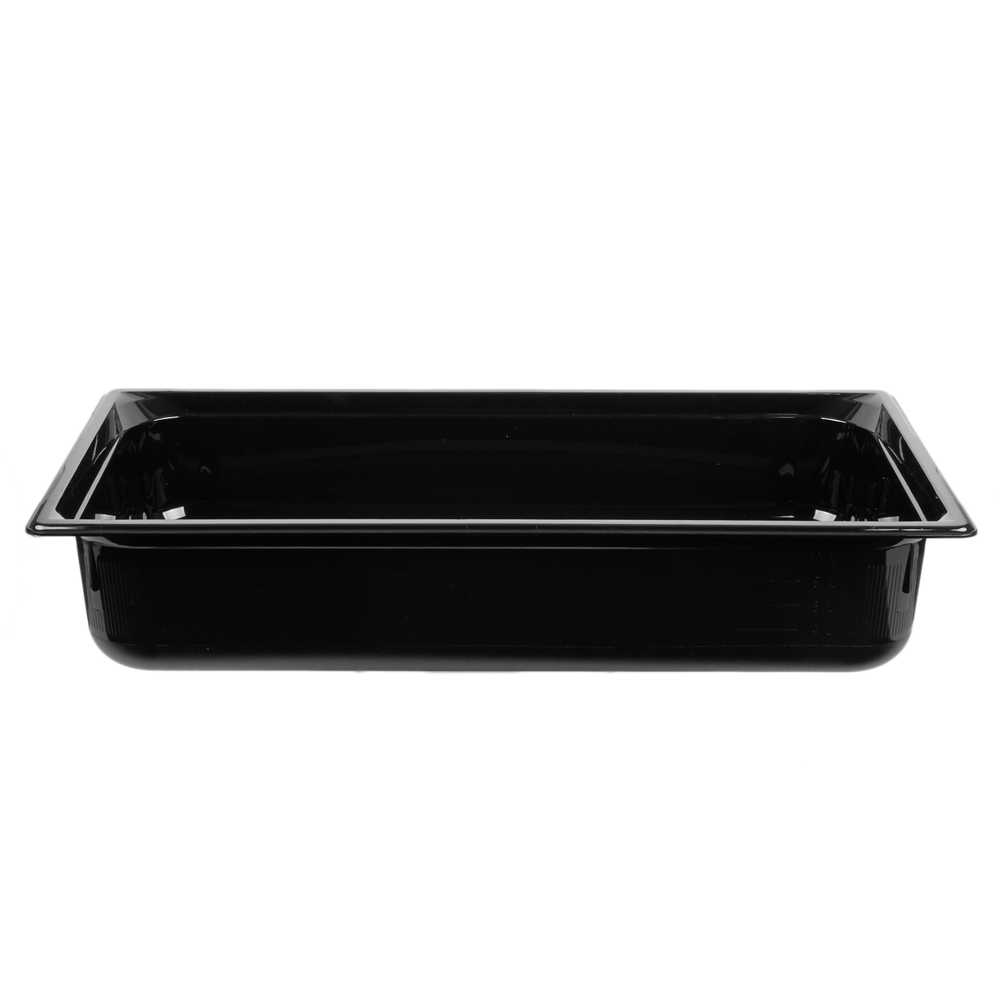 Fullsize 4inchdeep Super Pan® hightemperature plastic pan in black