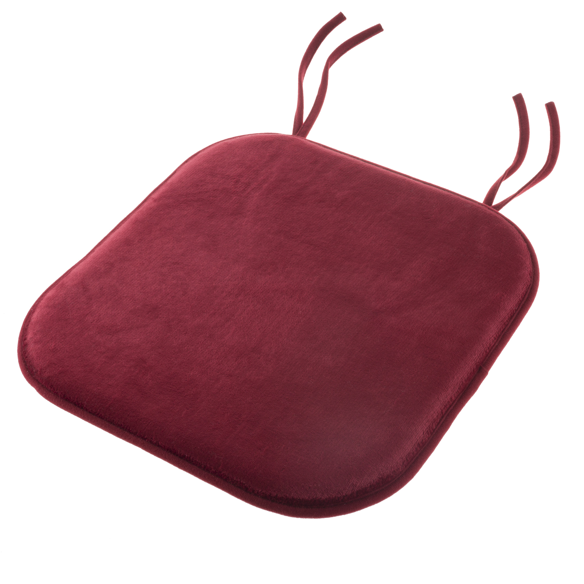 Chair Cushion with Ties Memory Foam Plush Desk Chair Seat Pad 16" x 16"