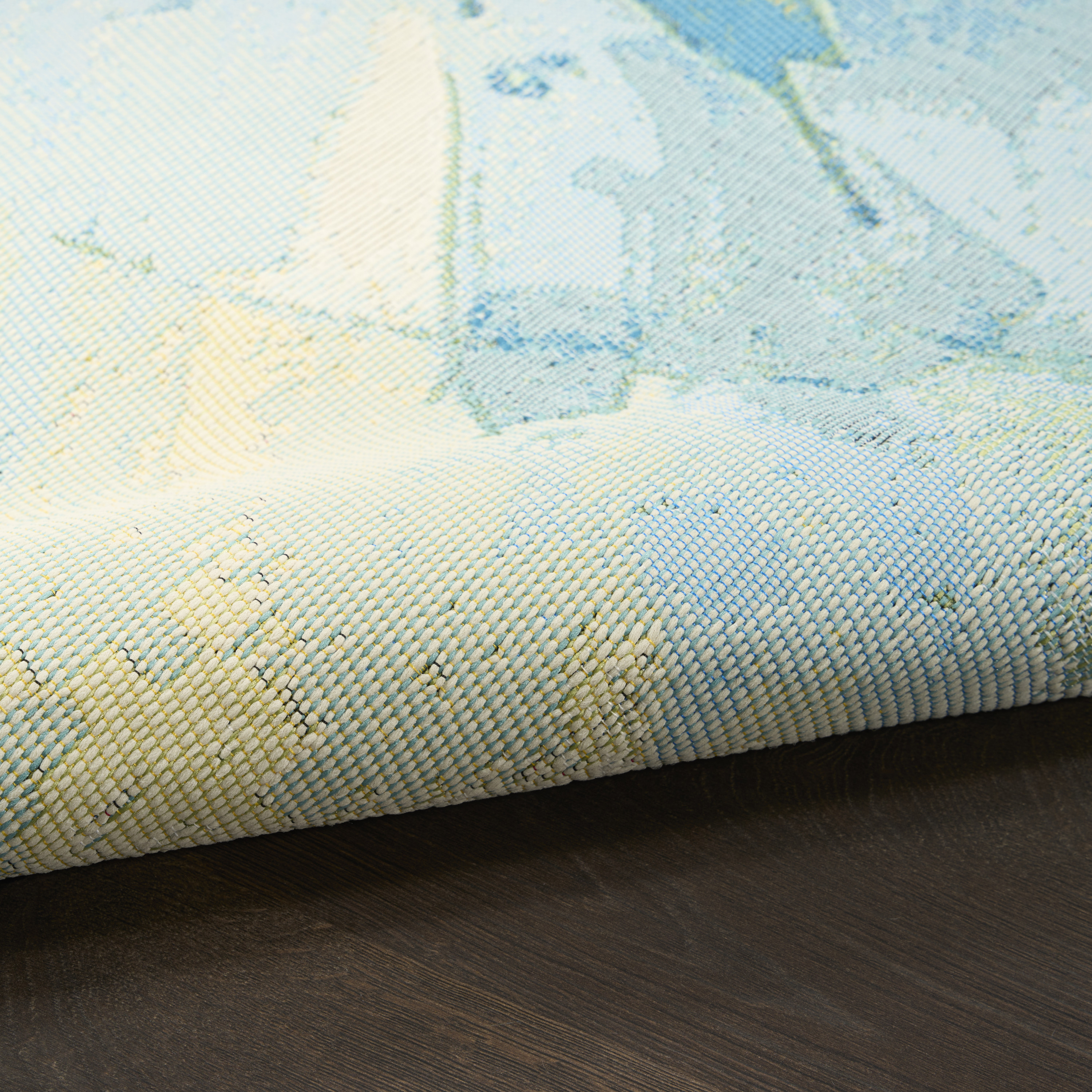 Nourison Color Splash 7'10" x 9'10" Ivory Blue Modern Rug