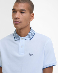 Denwick Short-Sleeved Polo Shirt Bleached Blue