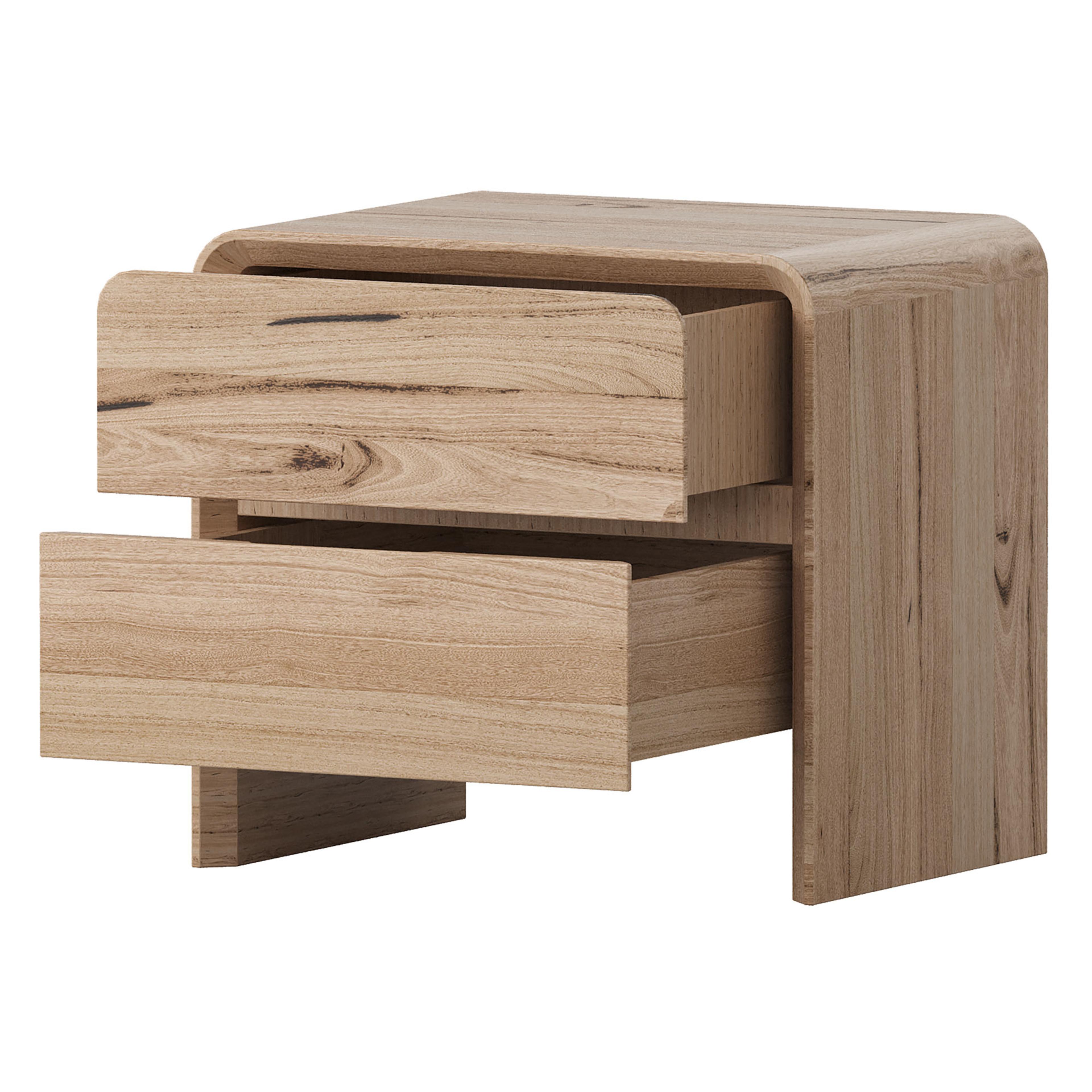 Product image of the  Lena Bedside Table (2 Drawer), Natural from Forty Winks