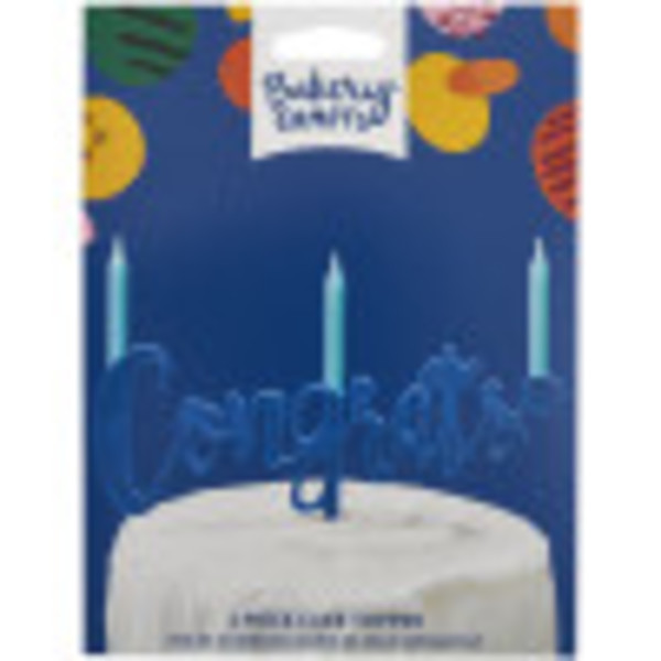 Congrats Assortment Plastic Candle Holder