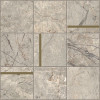 Lotus Silver 4×4 Brass Mosaic Honed