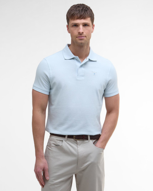 Sports Short-Sleeved Polo Shirt Bleached Blue