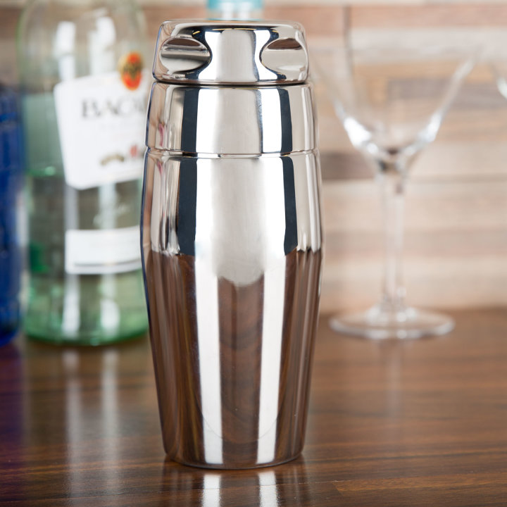 22-ounce stainless steel contemporary cocktail shaker