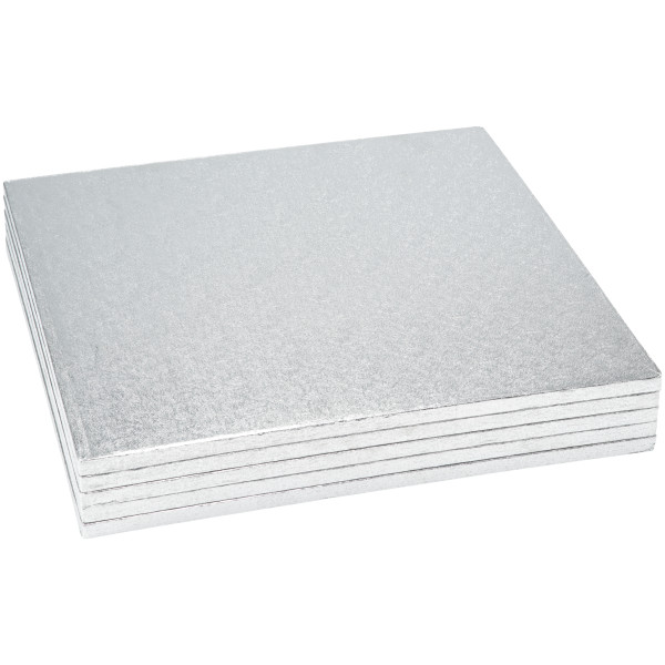 16" Square Silver Foil Cake Board
