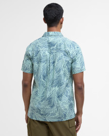 Falmouth Printed Regular Short-Sleeved Shirt Pale Apple