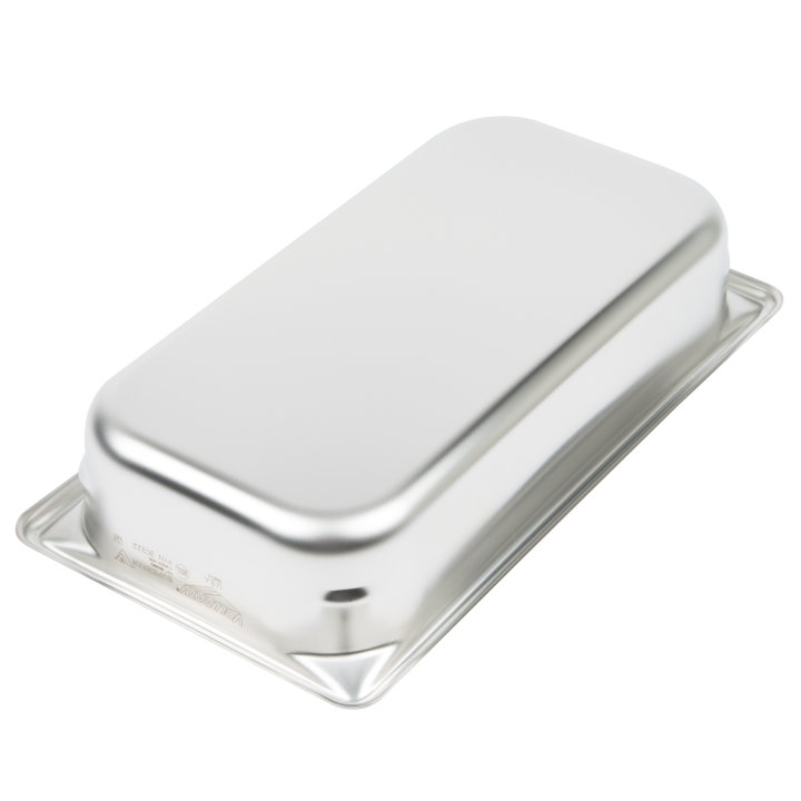 Third-size 2 ½-inch-deep Super Pan V® stainless steel steam table pan