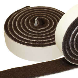 EXT010018, Expanded Technologies, Protective Felt Strips, 1" x 60", Brown