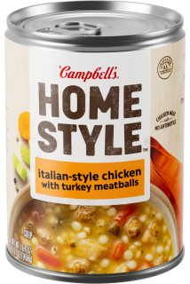 Homestyle Italian-Style Chicken Soup With Turkey Meatballs