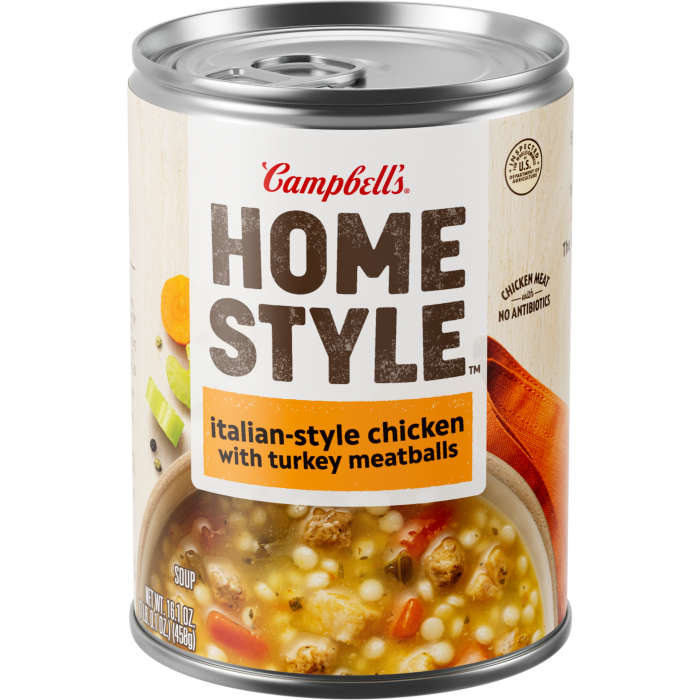 Homestyle Italian-Style Chicken Soup With Turkey Meatballs