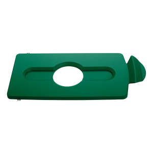 Rubbermaid Commercial, Slim Jim®, Bottles/Cans Insert, Rectangular, Resin, Green, Receptacle Lid