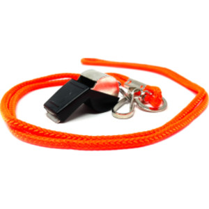 METAL WHISTLE W/LANYARD