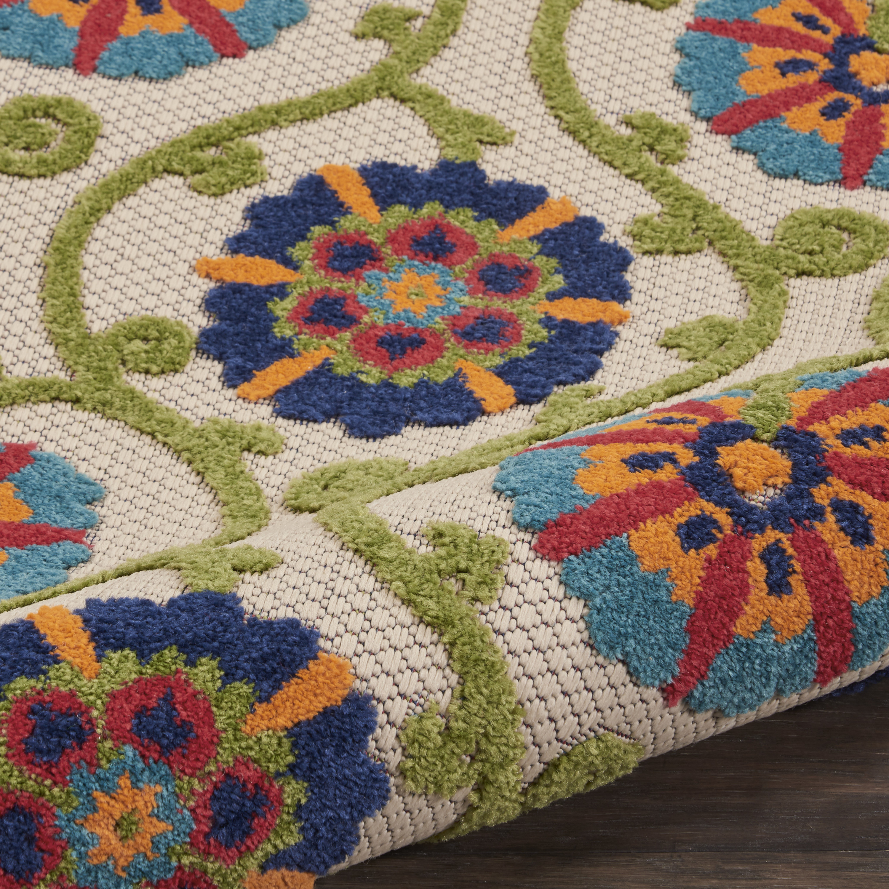 Nourison Aloha 7' x 10' Blue Multicolor Contemporary Rug