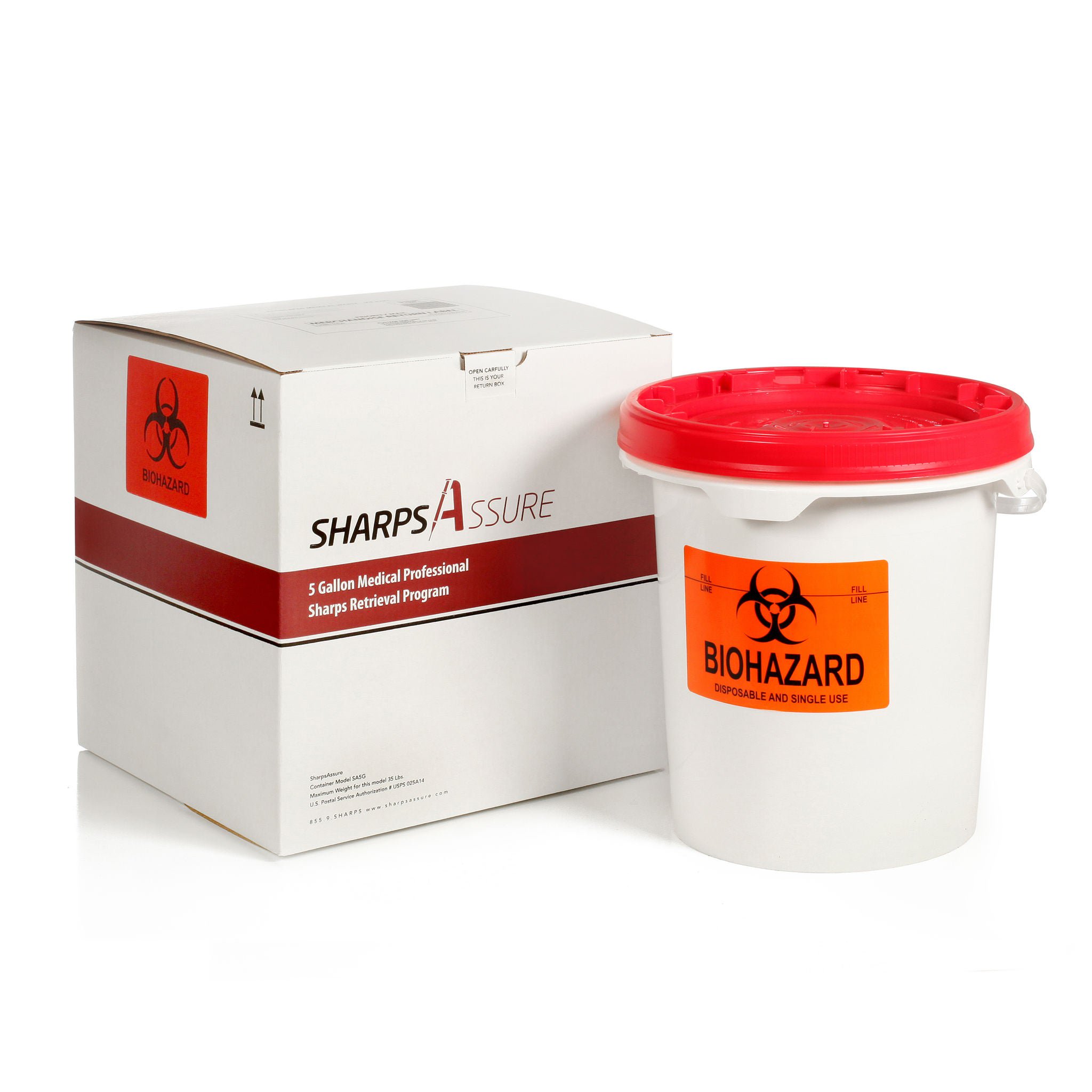 Sharps Assure LLC CONTAINER, SHARPS MAILBACK 5GL(1/CS)