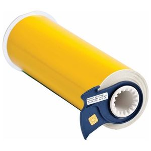 Printer Labels, Vinyl, Yellow, 50 ft L, 254 mm W